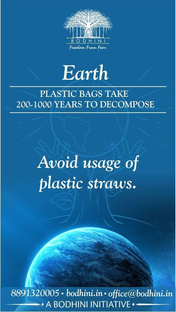 Avoid use of plastic straws